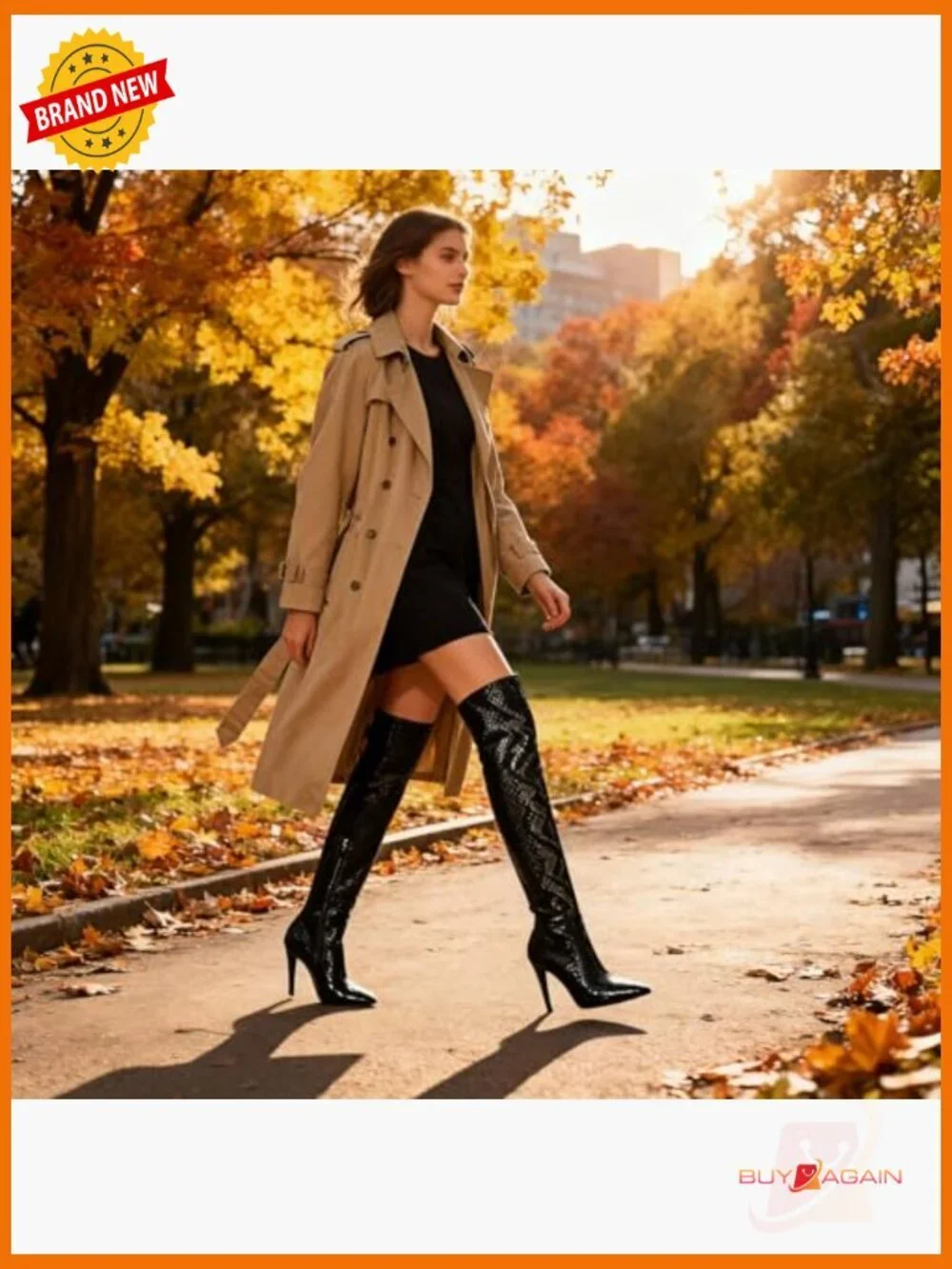 Over The Knee Boots Chunky Heel Side Zipper Faux Suede Thigh High Fall Boots